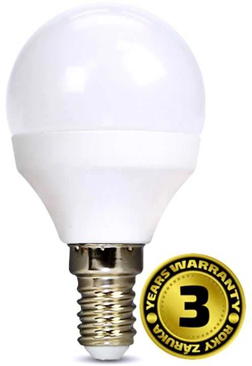 Solight LED lemputė, miniglobėlis, 6W, E14, 4000K, 510lm, baltas