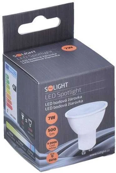 Solight LED lemputė, taškinė, 7W, GU10, 6000K, 595lm, baltas