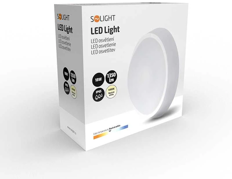 Solight LED lauko apšvietimas, 18W, 1350lm, 4000K, IP65, 22cm