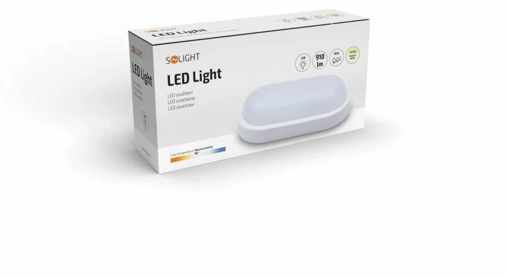 Solight LED lauko apšvietimas ovalus, 13W, 910lm, 4000K, IP54, 21cm