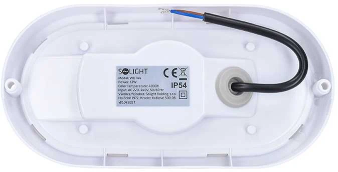 Solight LED lauko apšvietimas ovalus, 13W, 910lm, 4000K, IP54, 21cm