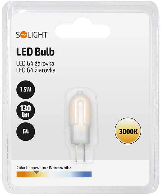 Solight LED lemputė G4, 1,5W, 3000K, 130lm