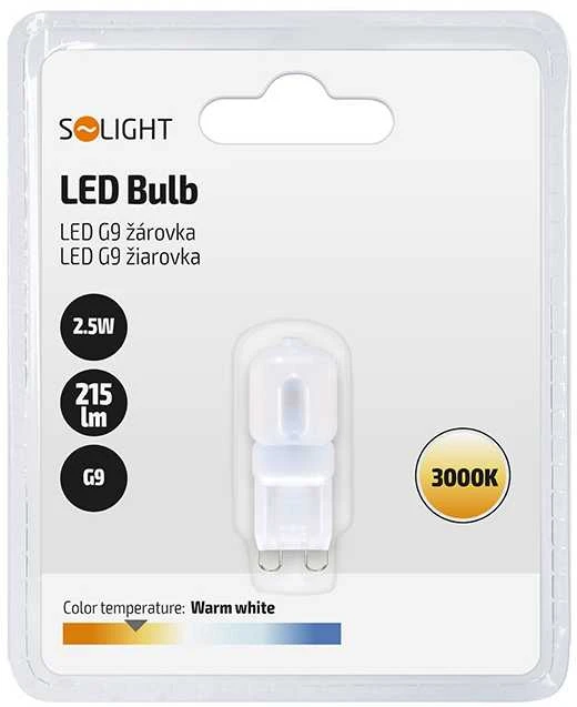 Solight LED lemputė G9, 2,5W, 3000K, 215lm