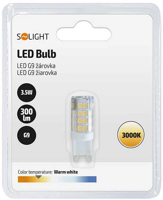Solight LED lemputė G9, 3,5W, 3000K, 300lm