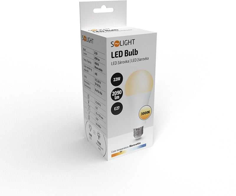 Solight LED lemputė, klasikinė forma, 22W, E27, 3000K, 270°, 2090lm
