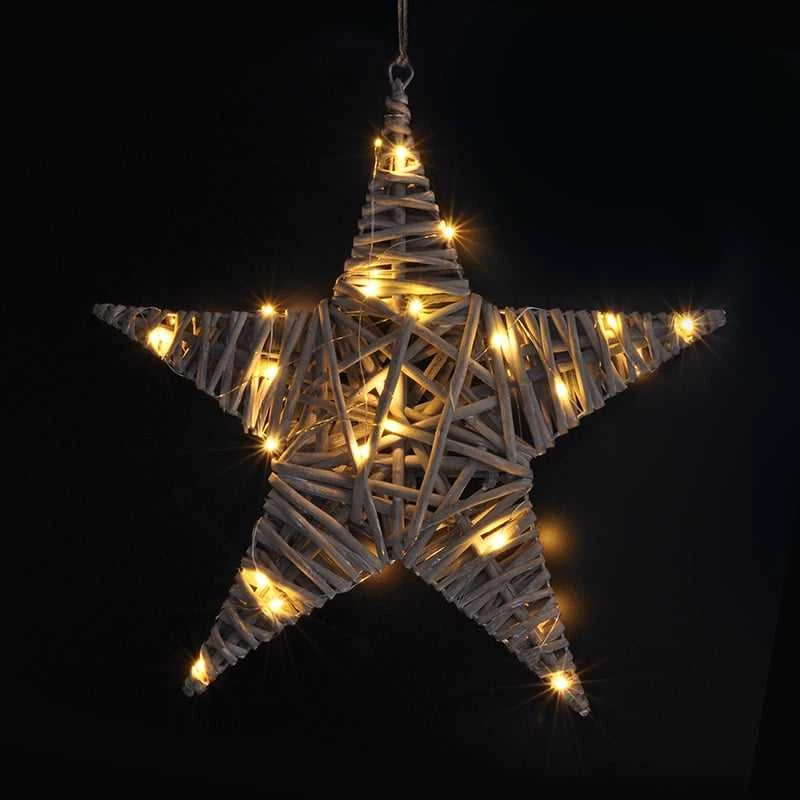 Solight LED rotango žvaigždė, 40x LED, 2xAA, 40cm