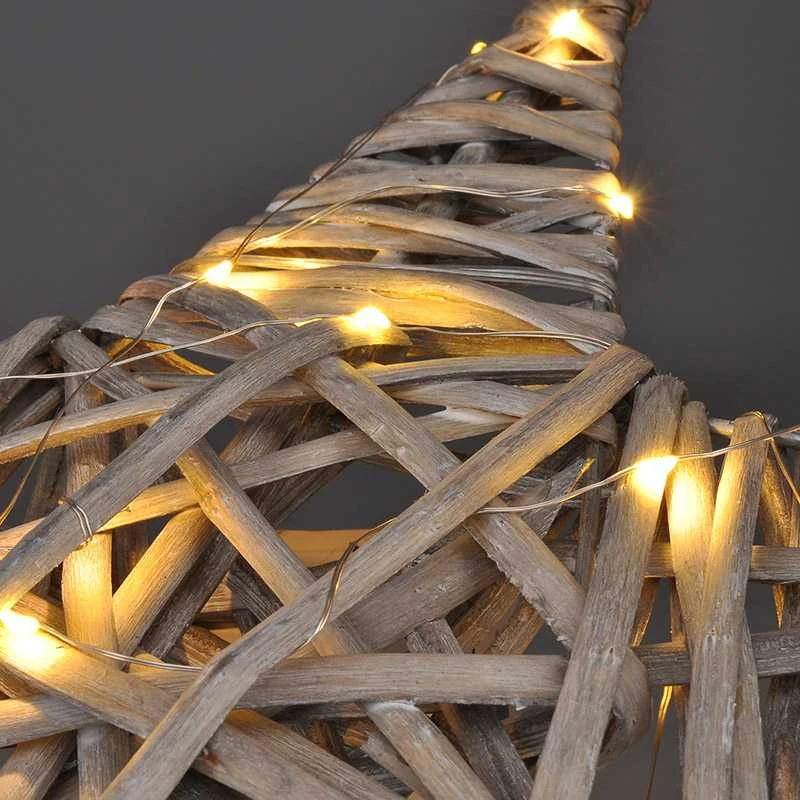 Solight LED rotango žvaigždė, 40x LED, 2xAA, 40cm
