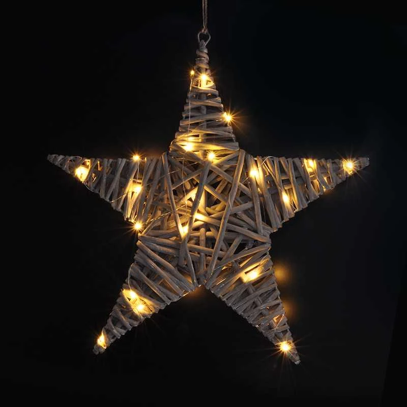 Solight LED rotango žvaigždė, 40x LED, 2xAA, 40cm
