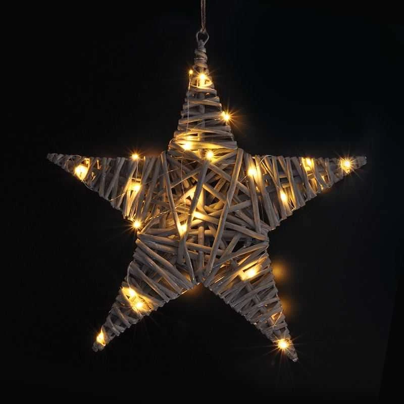 Solight LED rotango žvaigždė, 40x LED, 2xAA, 40cm