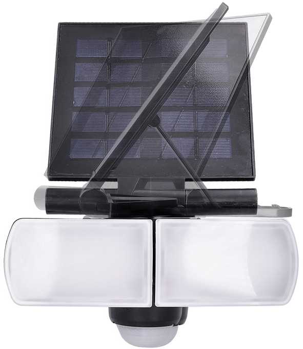 Pakabinamas šviestuvas Solight LED saulės šviestuvas su jutikliu, 8W, 600lm, Li-on, juodas