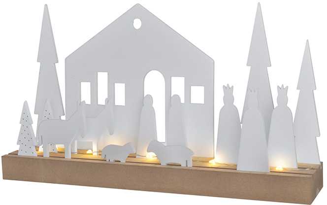 Solight LED žiemos kaimas, modulinis, 14 elementų, 10x LED, 2x AAA