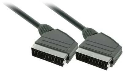 Solight SCART kabelis, du 21 kontaktų jungčių galai