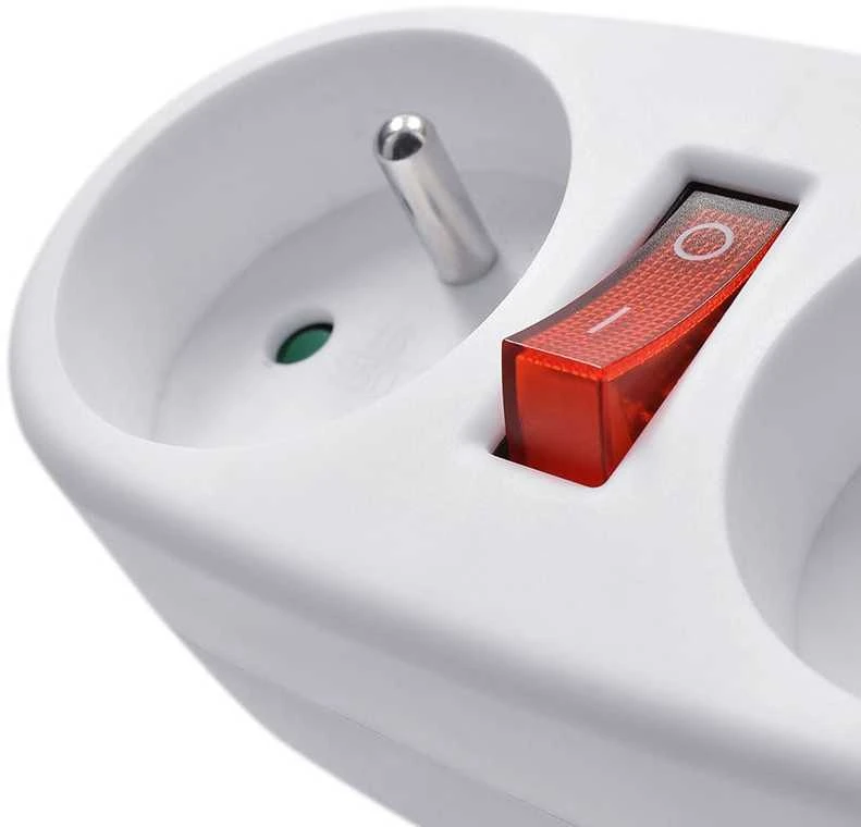 Solight jungiamoji dėžutė 2 x 10A balta