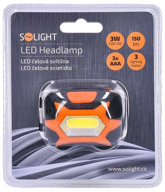 Solight Šviesus LED priekinis žibintas, 3W COB, 3x AAA
