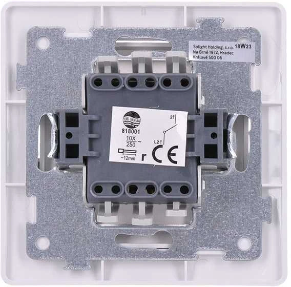 Solight 5B102 jungiklis Slim Nr. 1 vieno poliaus baltas