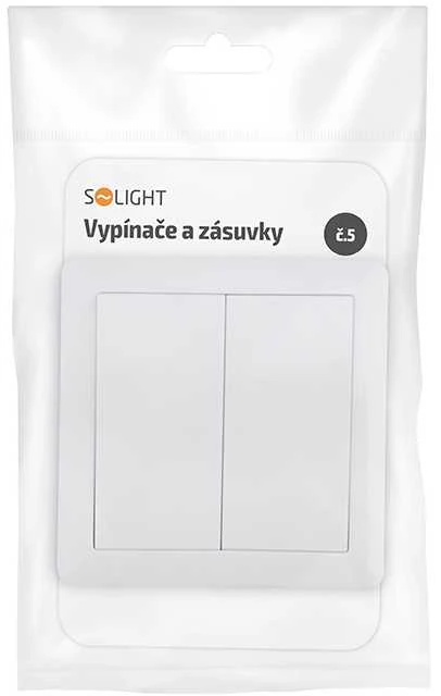 Solight Šviesos jungiklis Slim Nr. 5 serija - šviestuvas baltas