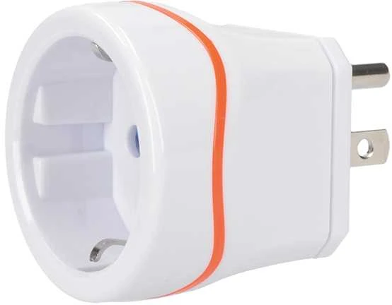 Solight JAV kelioninis kištukas su oranžine linija