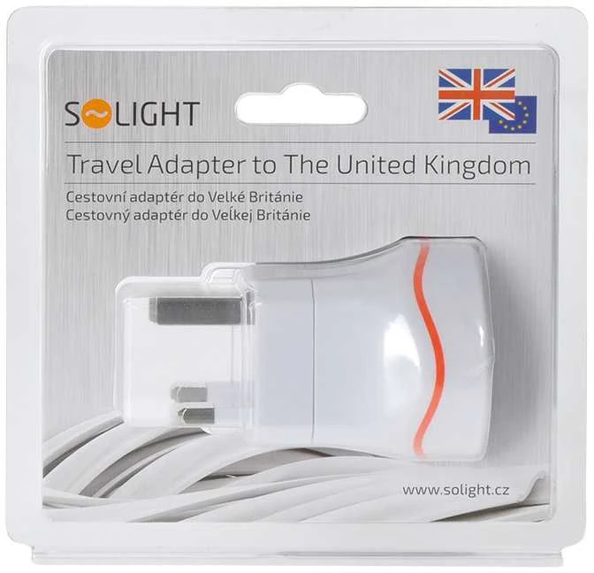 Solight PA01-UK kelioninis adapteris, skirtas naudoti JK