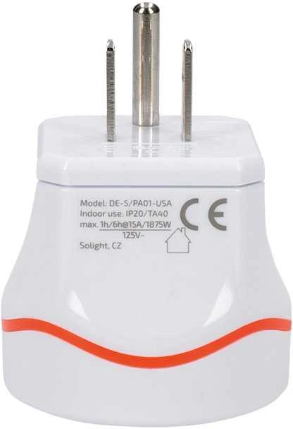 Solight adapteris JAV su trimis kištukais
