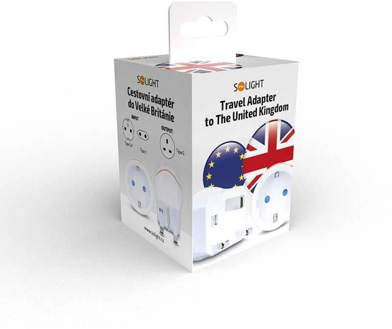 Solight PA01-UK kelioninis adapteris, skirtas naudoti JK