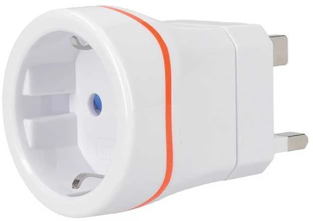 Solight PA01-UK adapteris su oranžiniu žiedu