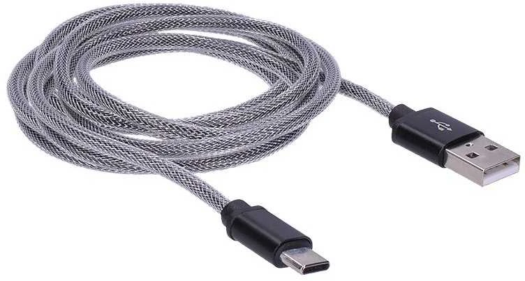 „Solight“ USB-C laidas, USB 2.0 A jungtis - USB-C 3.1 jungtis, silikoninis, 2 m