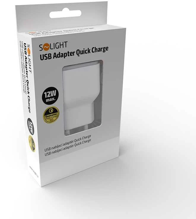 Solight DC51 USB įkrovimo adapteris 1x USB balta pilka