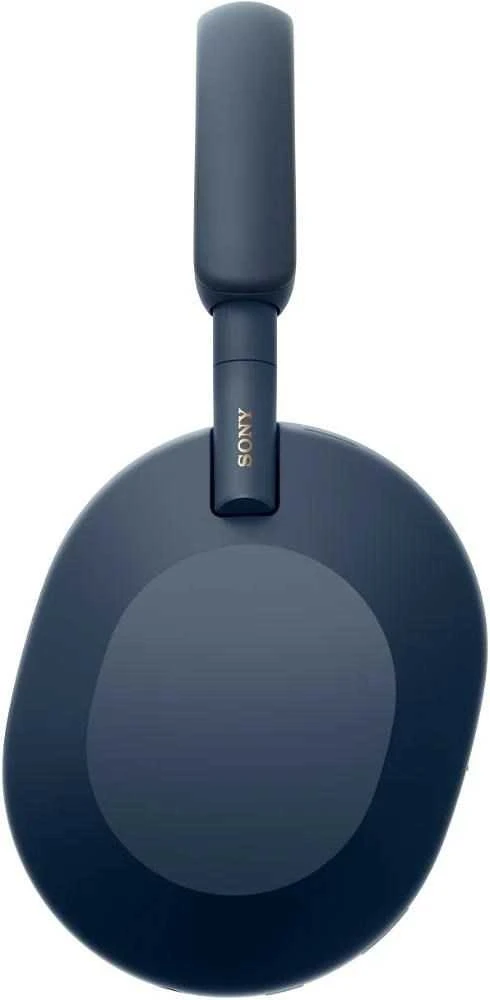 Mėlynos Sony WH-1000XM5 ausinės šoninis vaizdas