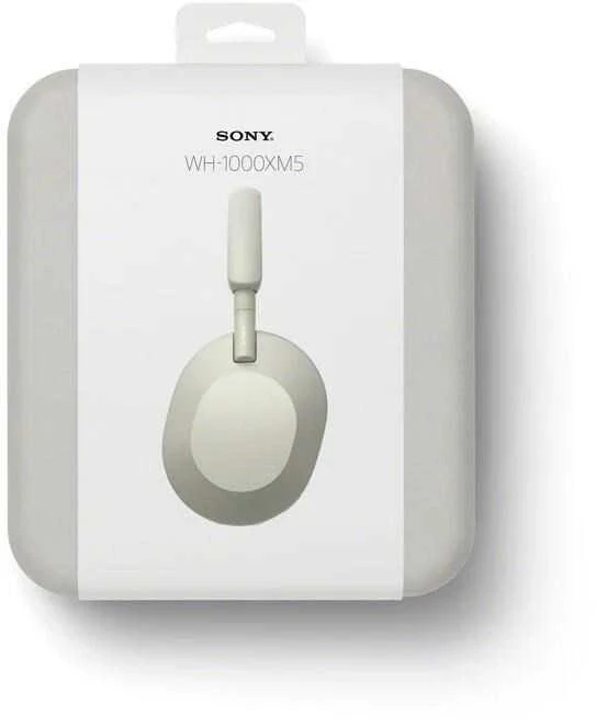 Belaidės ausinės Sony WH-1000XM5 su triukšmo slopinimo technologija, Sidabrinės