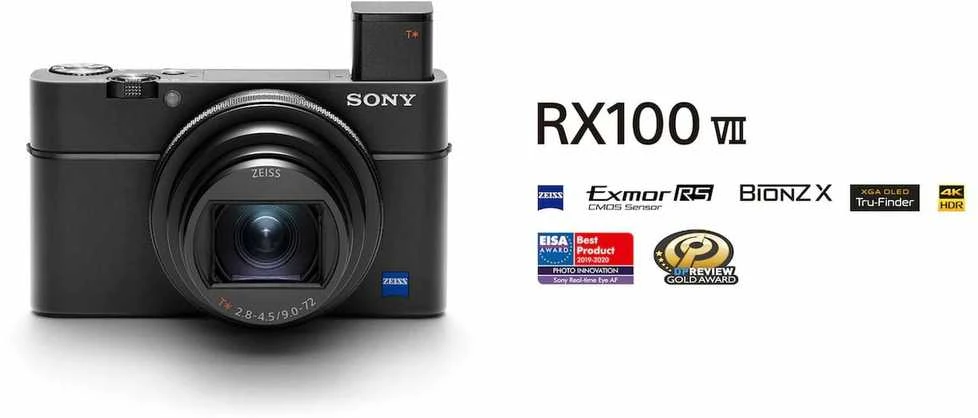 Sony DSCRX100M7.CE3 20.1 MP, Optical zoom 8.0 x, Digital zoom 121 x, ISO 25600, Jutiklinis ekranas, Ekranas diagonal 3.0 ", Wi-Fi, Focus 0.08m - ∞, Video recording, Juodas