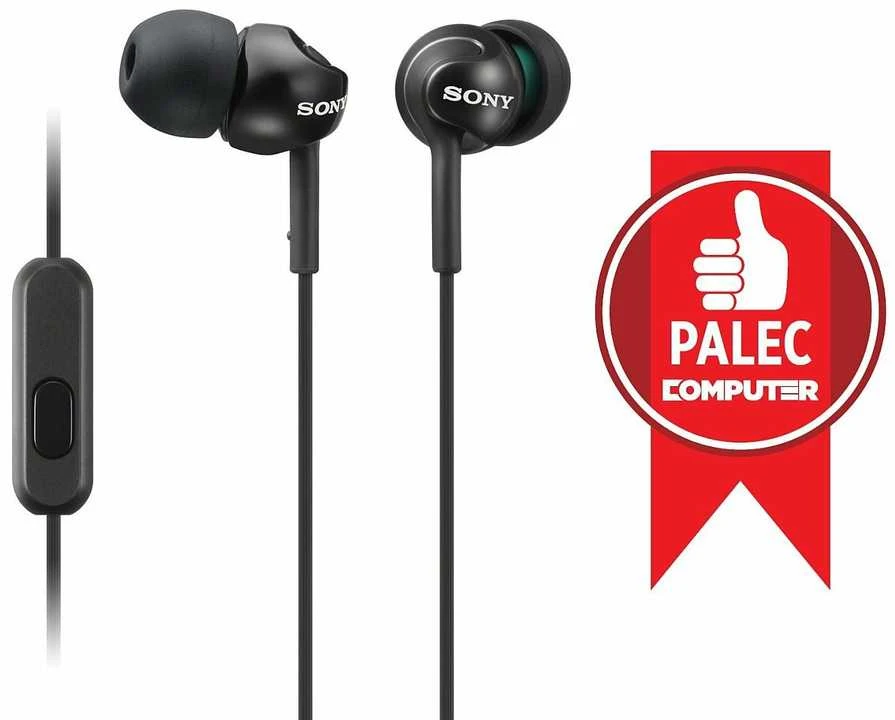 Į ausis įdedamos ausinės Sony MDR-EX110AP su mikrofonu, Juodos