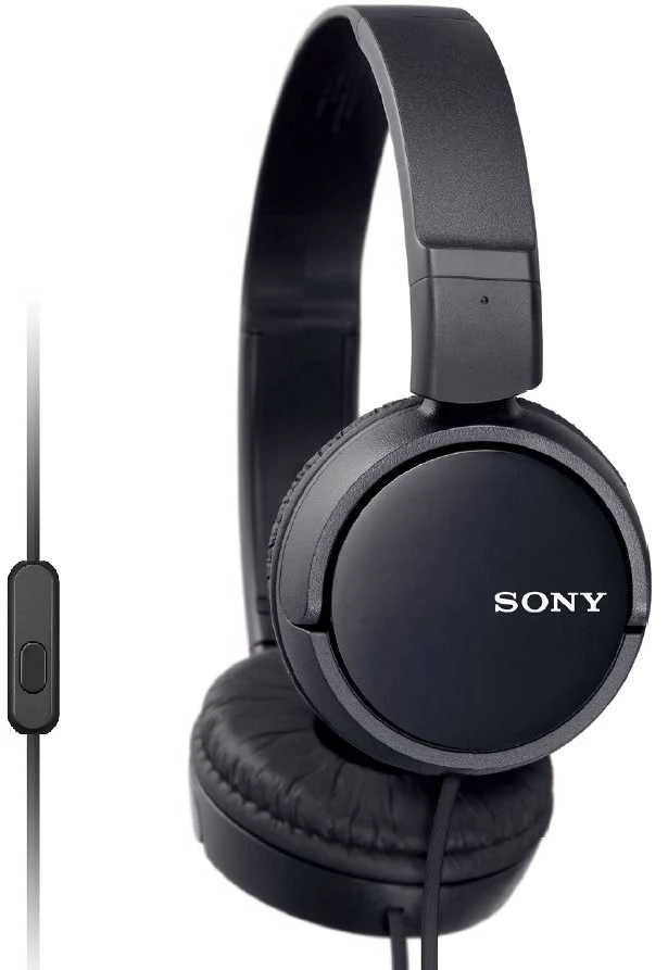 Sulankstomos ausinės Sony MDR-ZX110AP su mikrofonu, Juodos