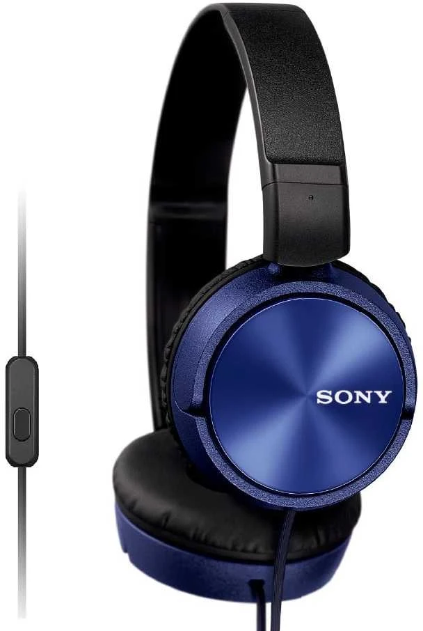 Laidinės ausinės Sony MDR-ZX310AP, juodos/mėlynos spalvos
