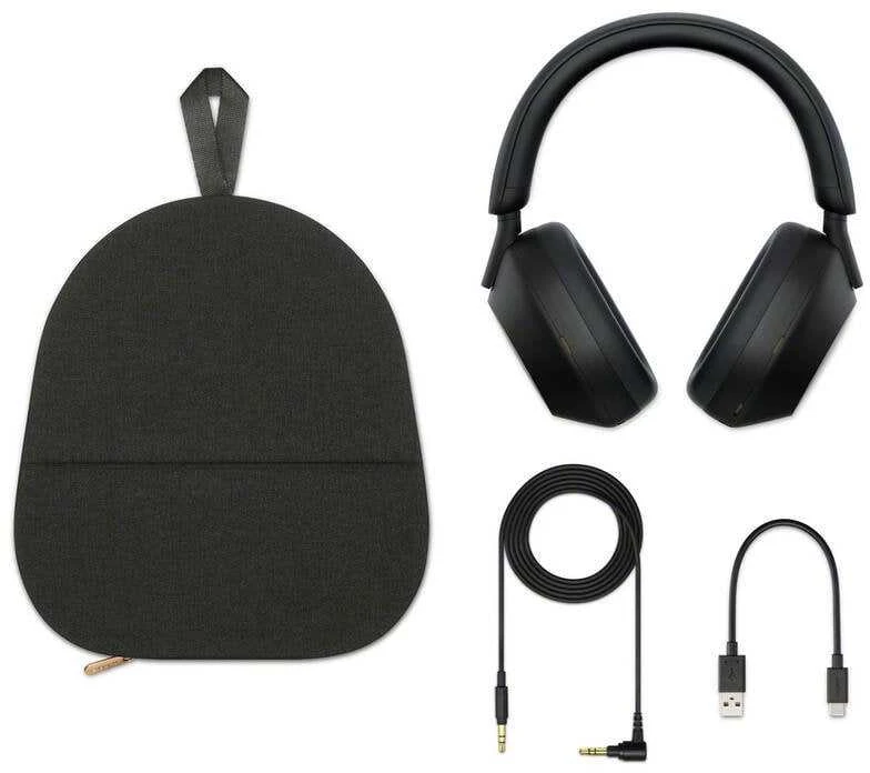 Belaidės ausinės Sony WH-1000XM5 su triukšmo slopinimo technologija, Juodos