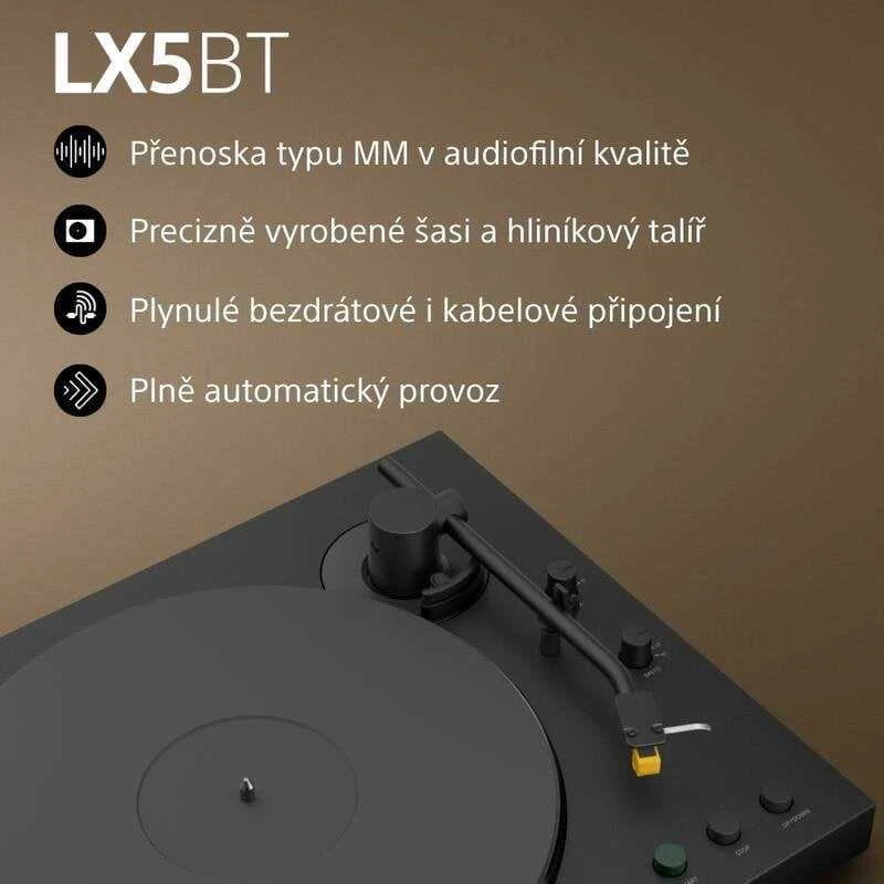 Sony | Aukščiausios kokybės patefonas atkuriimui | PS-LX5BT | Visiškai automatinis