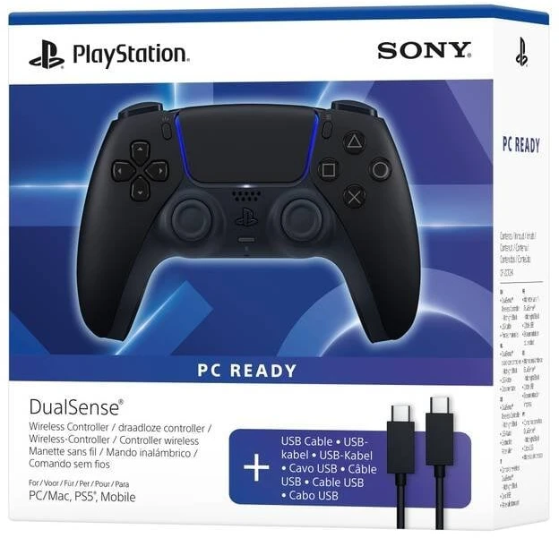Sony „Dualsense“ belaidis valdiklis, juodas, USB, kompiuteris