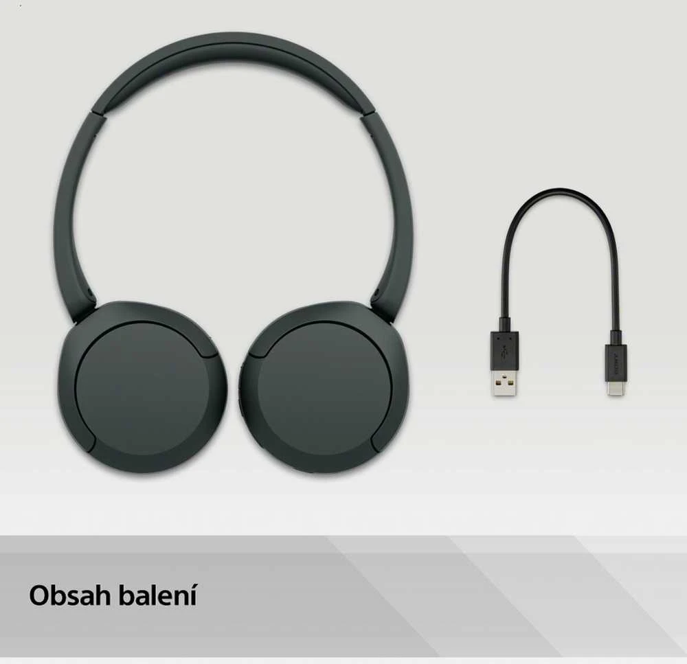 Belaidės Ausinės Sony WH-CH520B, Juodos spalvos