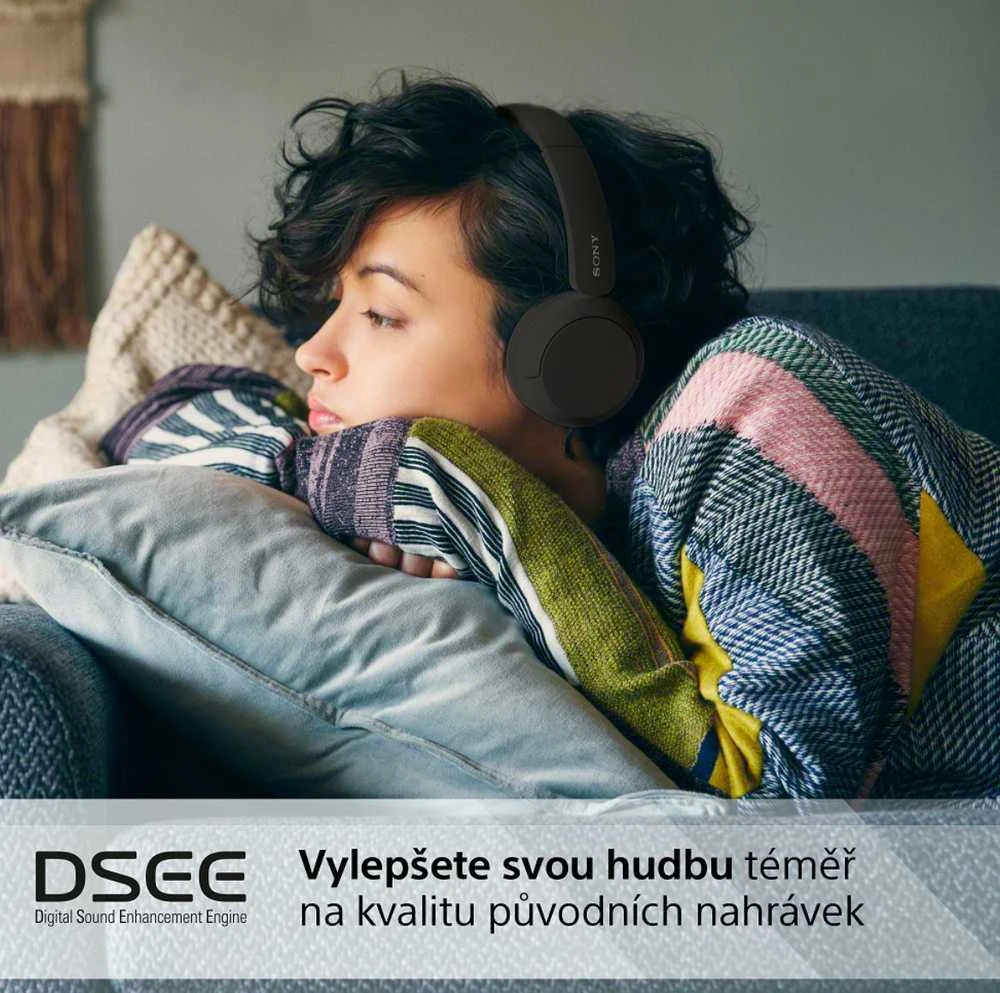 Belaidės Ausinės Sony WH-CH520B, Juodos spalvos