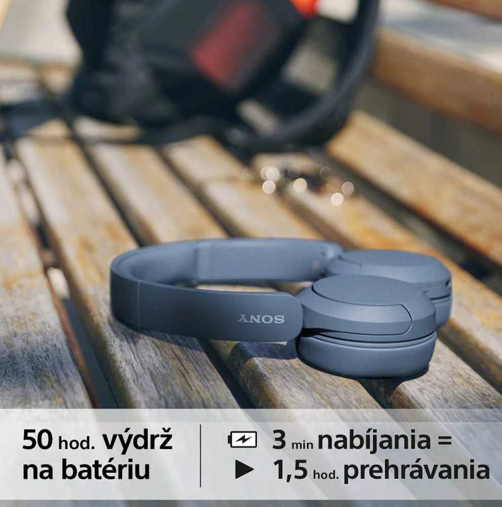 Belaidės Ausinės Sony WH-CH520L, Mėlynos spalvos