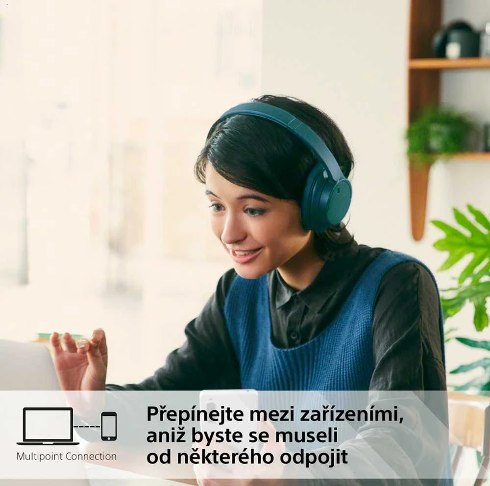 Sony WH-CH720NL belaidės ausinės, Mėlynos