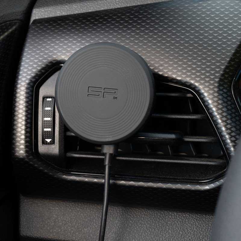 SP Connect Charging Vent Mount SPC+ – automobilinis telefono laikiklis su įkrovimo funkcija, skirtas SPC+ dėklams – ventiliacijos grotelėms – juodas