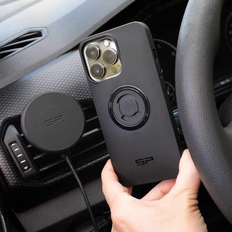 SP Connect Charging Vent Mount SPC+ – automobilinis telefono laikiklis su įkrovimo funkcija, skirtas SPC+ dėklams – ventiliacijos grotelėms – juodas