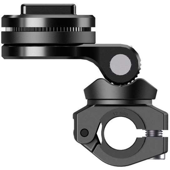 SP Connect Mirror Mount Pro SPC+ telefono laikiklis paspirtukui / motociklui – tvirtinimas prie veidrodėlio – juodas