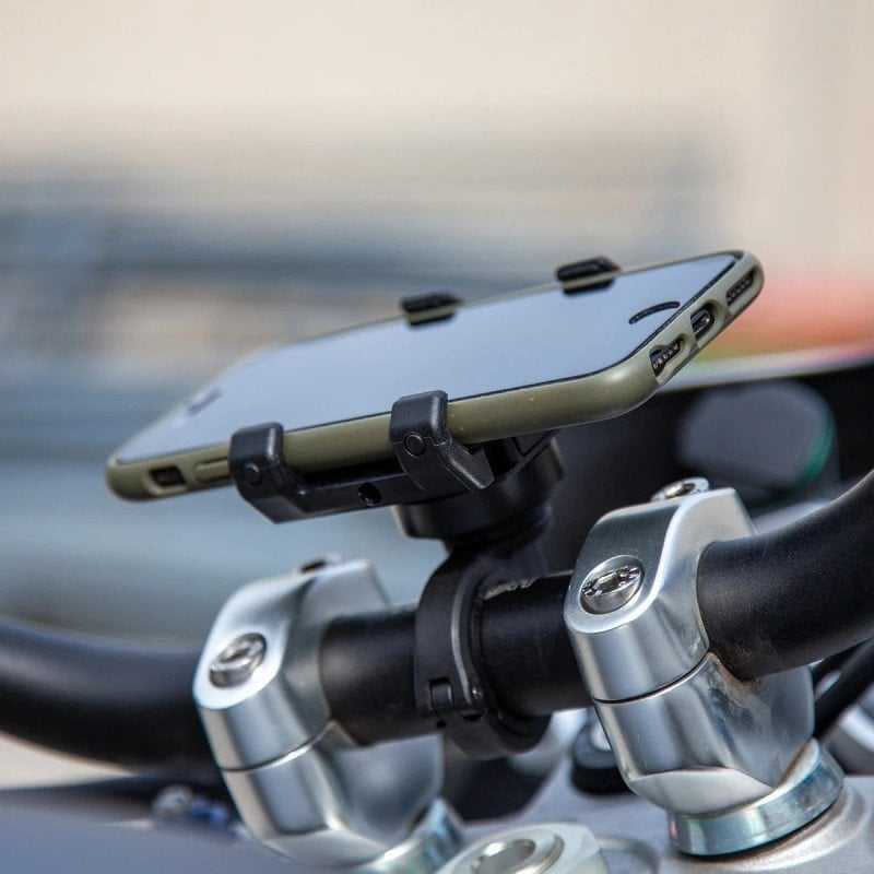 SP Connect Universal Phone Clamp SPC+ dviračio telefono laikiklis – skirtas SPC+ laikikliams – juodas
