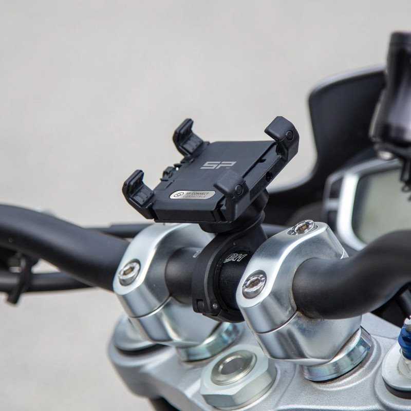 SP Connect Universal Phone Clamp SPC+ dviračio telefono laikiklis – skirtas SPC+ laikikliams – juodas