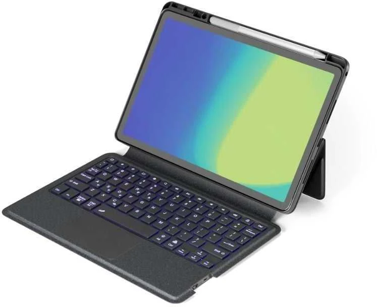 Epico „Spello“ klaviatūros dangtelis su foniniu apšvietimu, skirtas „Lenovo Tab M11“ - CZ/juodas