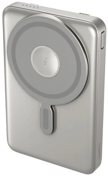 „Spello ForcePack 4in1“ 10000mAh magnetinė belaidė išorinė baterija SM75 | titano spalvos