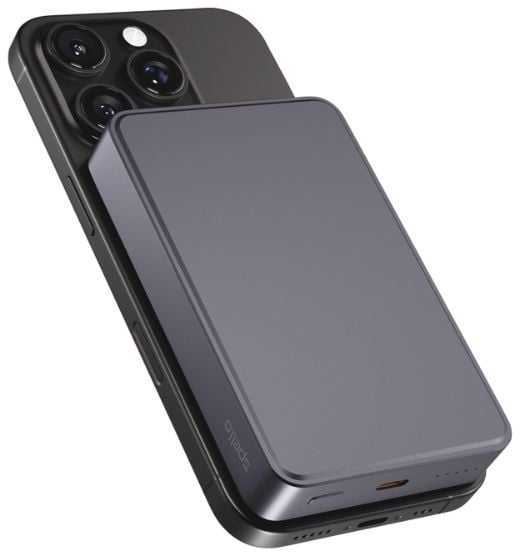„Spello ForcePack Alu“ 10000mAh magnetinė belaidė išorinė baterija SM71 - pilka
