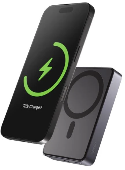 „Spello ForcePack Alu“ 10000mAh magnetinė belaidė išorinė baterija SM71 - pilka
