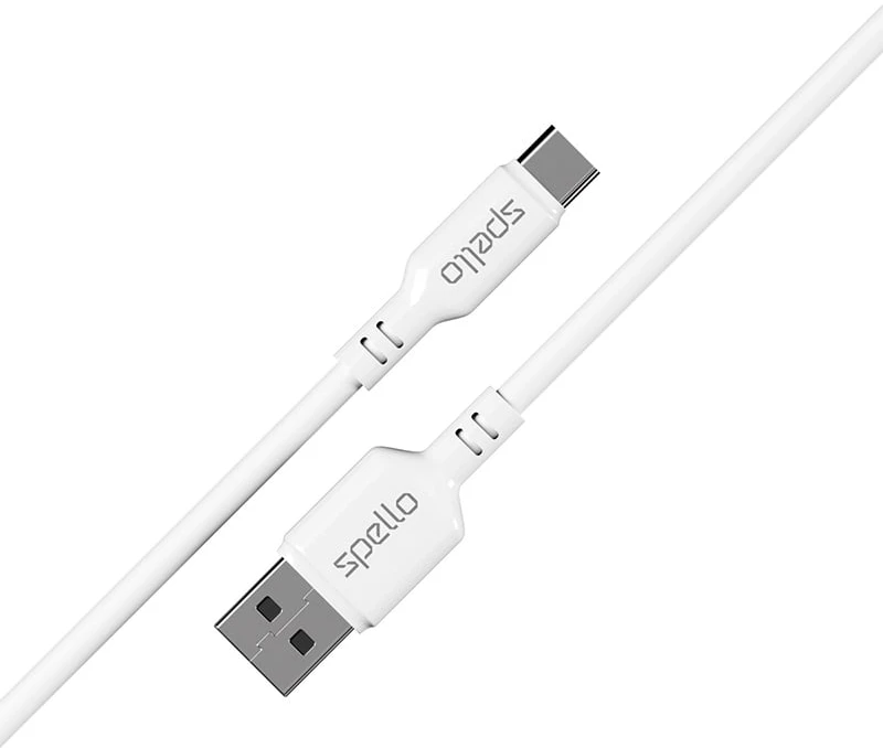 Spello kabelis USB-C na USB-A 1.2m bílá